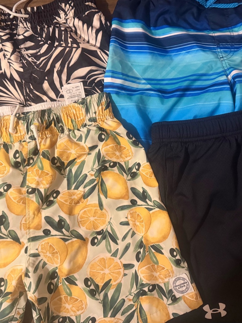 abercrombie kids Yellow Lemon Print Swim Shorts